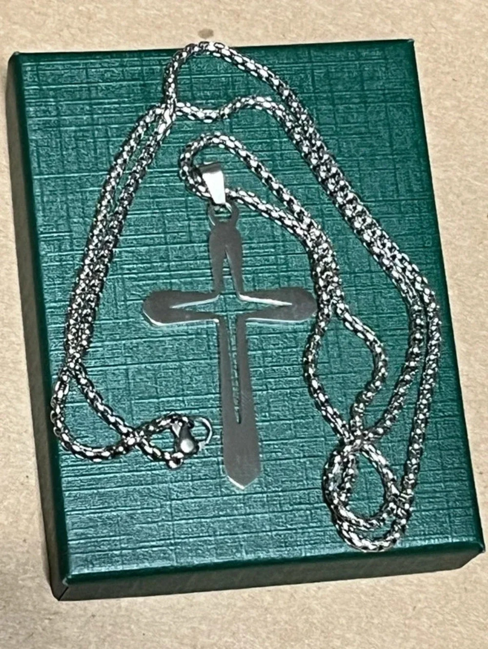 Men’s stainless steel cross. Style your love for Christ with this unique pendant